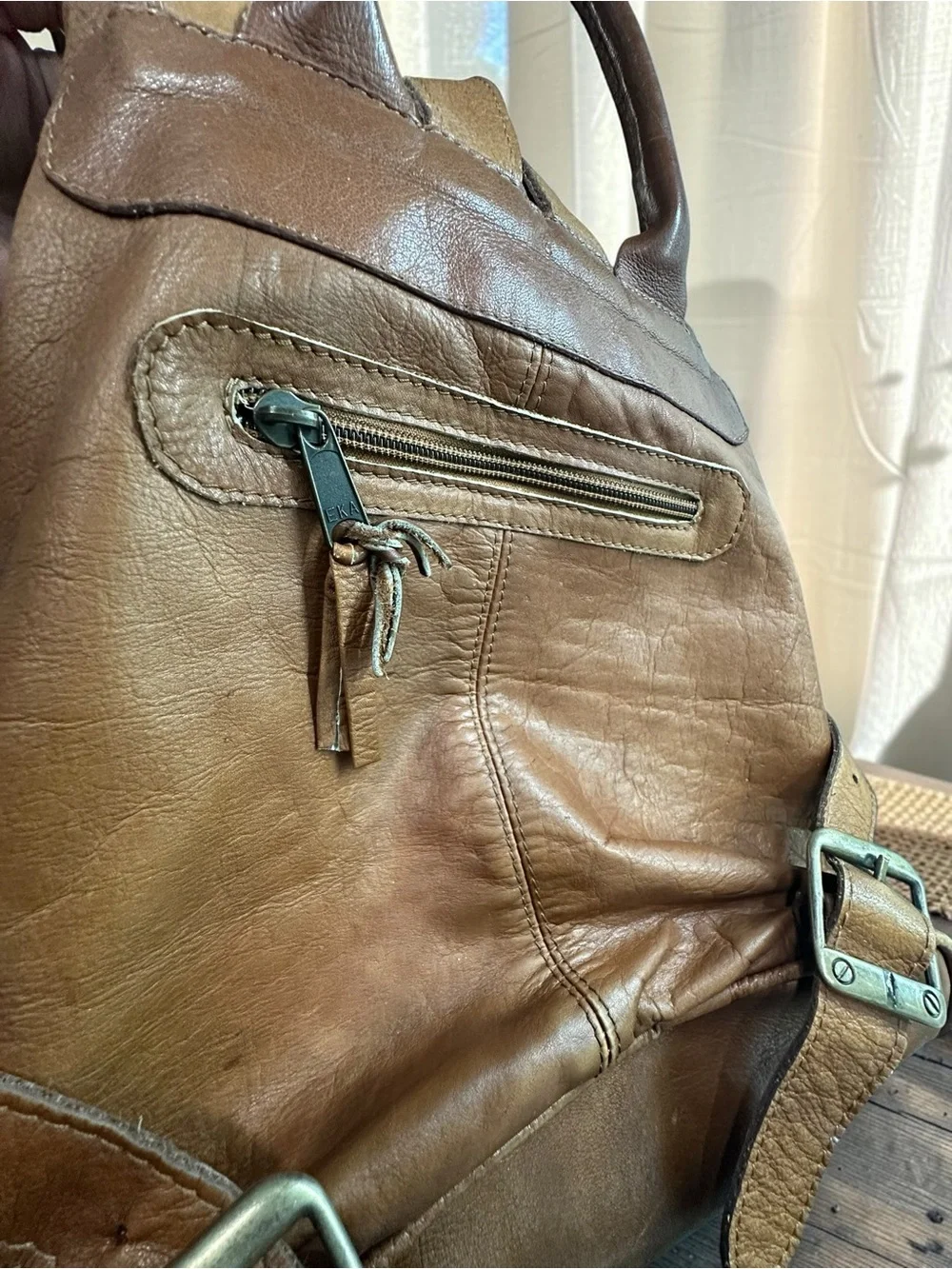 Genuine Leather Small Backpack/Handbag.